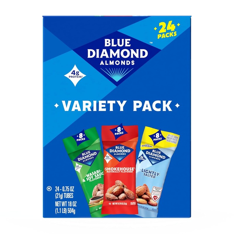 Snack Nut Variety Pack Kids Office School On-the-go 0.75 oz Gluten Free