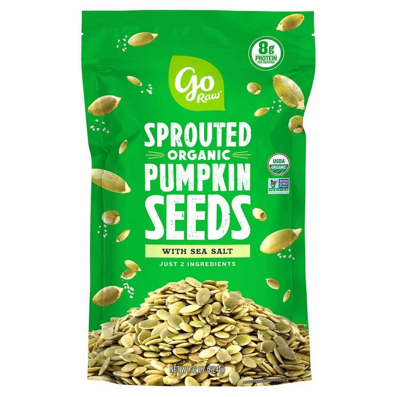 Go Raw Sprouted Pumpkin Seeds USDA Organic w/ sea salt 22oz Kosher Vegan Non-GMO