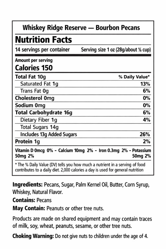 DM Snacks Bluegrass Bourbon Pecans Gift Tin 14 Oz. - Whiskey Nuts gallery