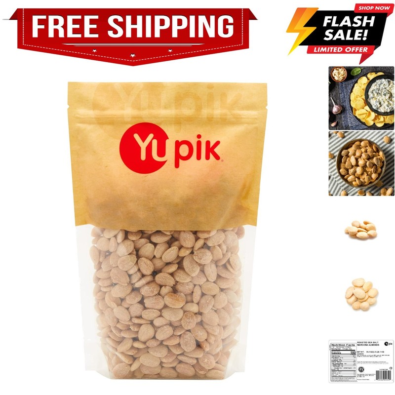 Roasted Sea Salted Marcona Almonds, 2.2 Lb (35.2 Oz), Gluten-Free,