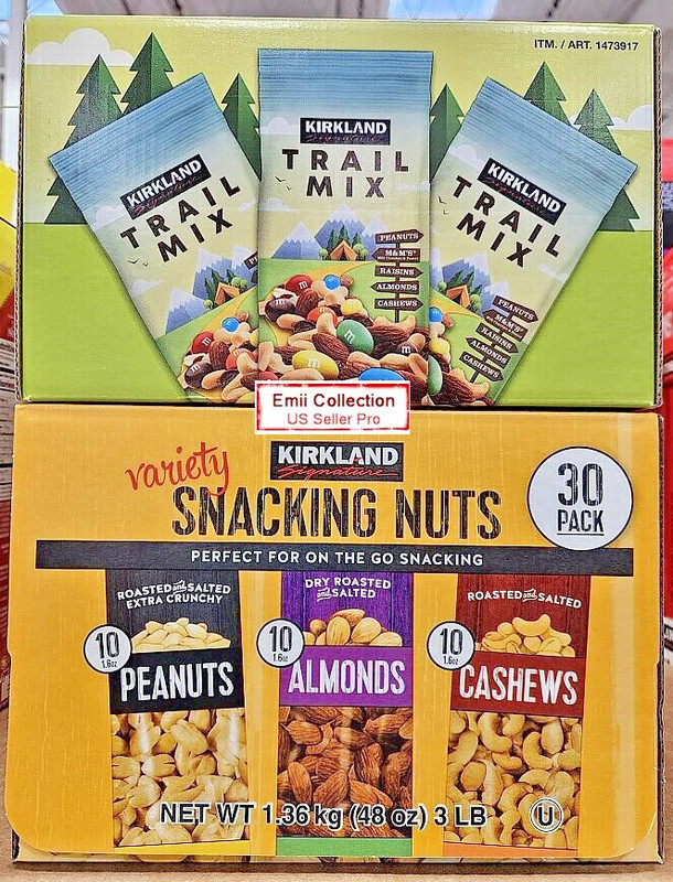 Kirkland Signature Variety Snacking Nuts & Trail Mix Box (2 Boxes)