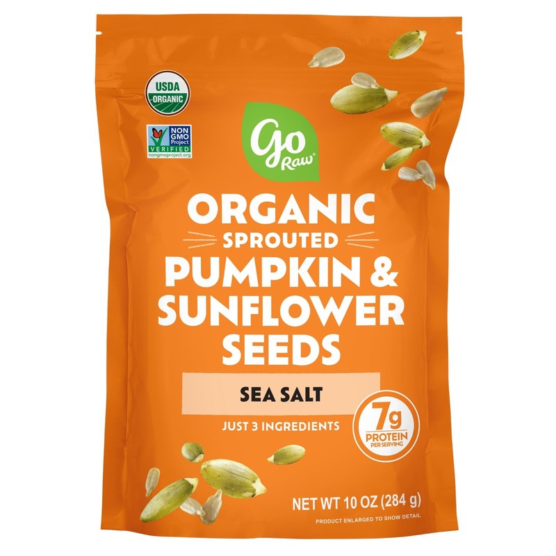 Go Raw Organic Sprouted Pumpkin & Sunflower Seeds, 10 ounce (Pack of 1), 6013