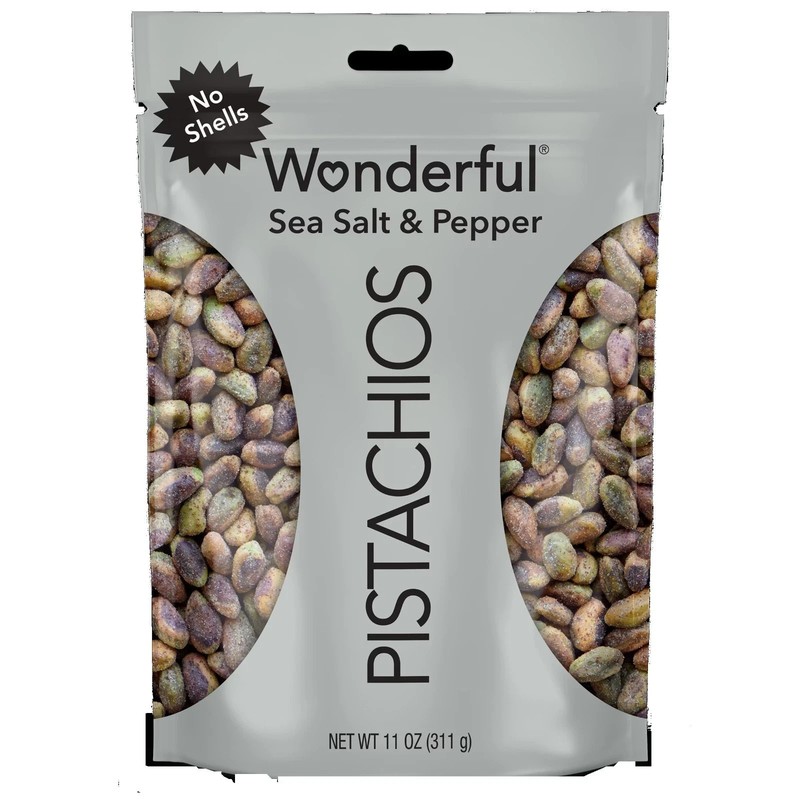 Wonderful Pistachios No Shells Sea Salt & Pepper Nuts, 11 Ounce Bag