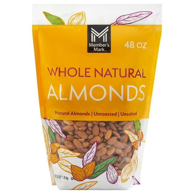 Member’s Mark Whole Natural Almonds, 48 oz