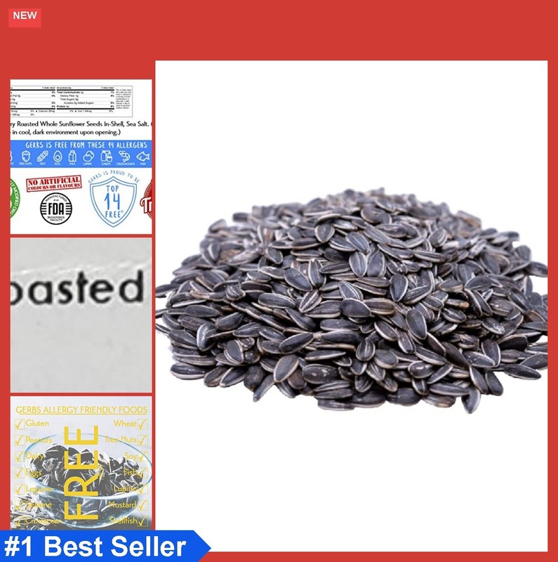 Lightly Salted Sunflower Seeds In Shell 2 Pound Resealable Bag Non GMO Snack
