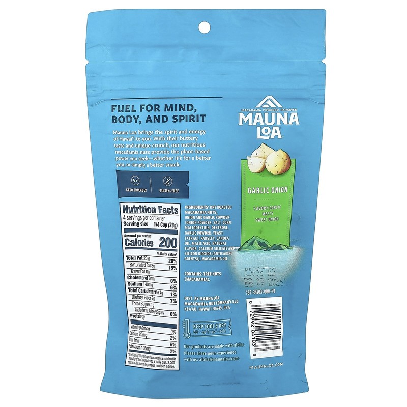 Mauna Loa Macadamia Nuts Garlic Onion, 4.0 oz gallery