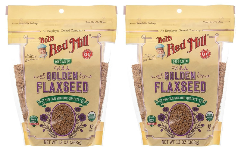 Resealable Organic Whole Golden Flaxseed, 13 Ounce (Pack of 1) gallery