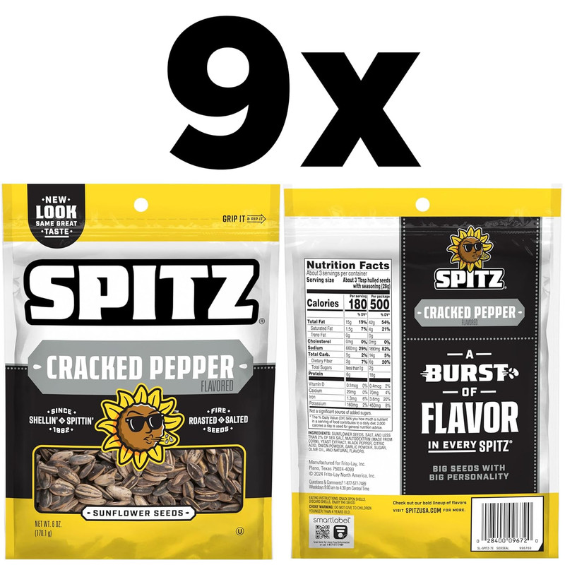 Sunflower Seeds, Cracked Pepper, 6 Ounce (Pack of 9) gallery