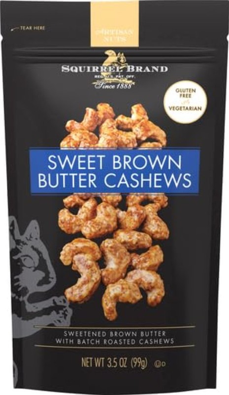 Brand Sweet Brown Butter Cashews,3.5 Ounces Resealable Bag,Gluten Free,Vegeta... gallery