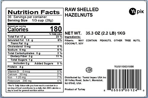 Yupik Raw Hazelnuts, 2.2 lb (35.2 oz), Gluten-Free, Pound (Pack of 1) gallery