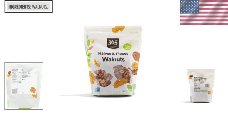 16 Oz Walnut Halves & Pieces - Fresh, Quality Nut for Baking & Snacking gallery