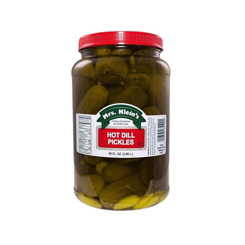 Mrs. Kleins Hot Dill Pickles Spicy Pickles Bold Dill Pickle Snack Made with Natu