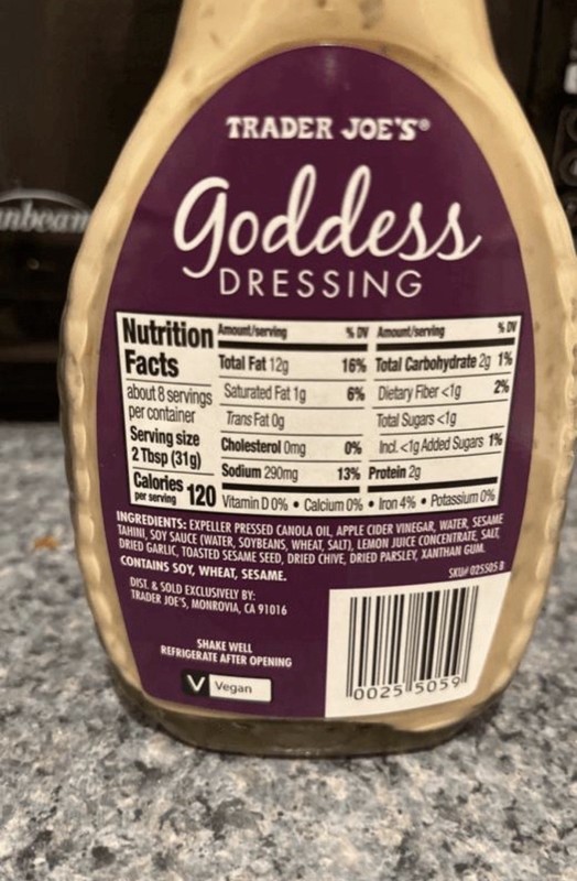 2X Pack Trader Joe's Goddess Dressing 8 oz each bottle gallery