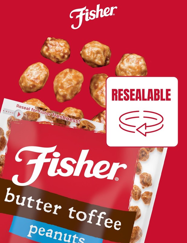 Fisher Snack Butter Toffee Peanuts, 5.5 oz Pack of 6, No Artificial Flavors gallery