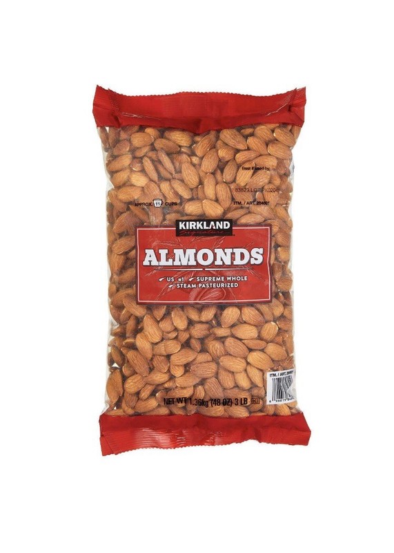 Kirkland Signature Almonds Supreme Whole 3 lb Large Bag (48 oz)