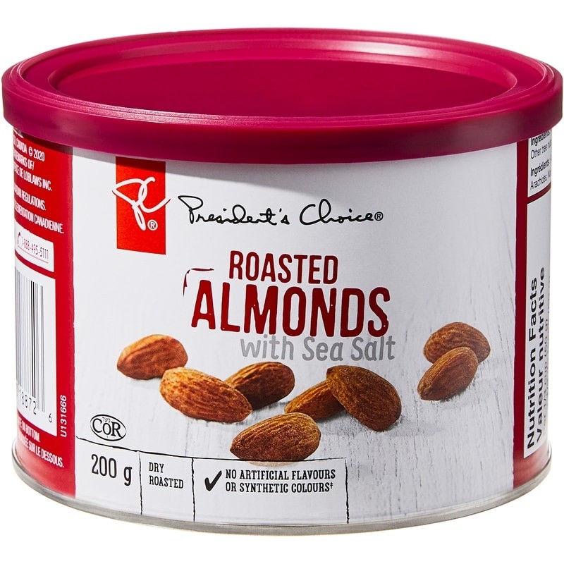 2-Pack President's Choice Roasted Almonds with Sea Salt