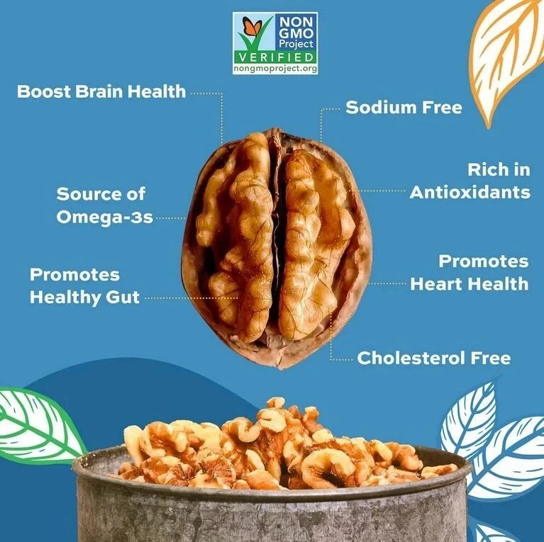2 PACK - Member's Mark Natural Shelled Walnuts 3 lbs (Total 6 lbs) FREE SHIP!! gallery