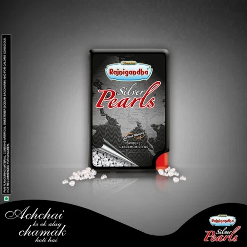 Rajnigandha Mouth Freshener Silver Pearls Flavored Cardamom Seed 5.75g Set Of 5 gallery