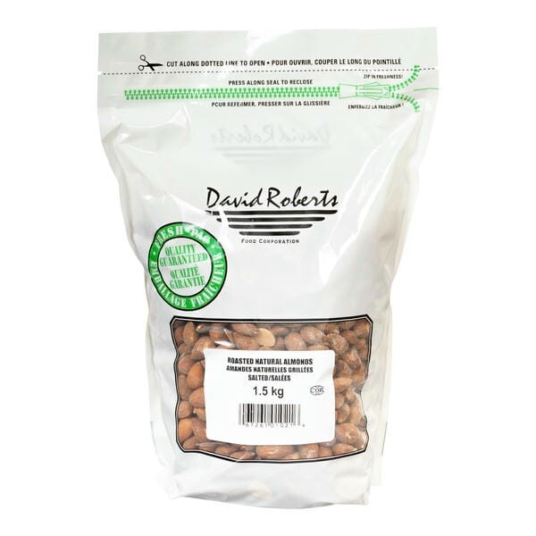 David Roberts Nut Almond Roasted Natural 1.5Kg/3.31LBS