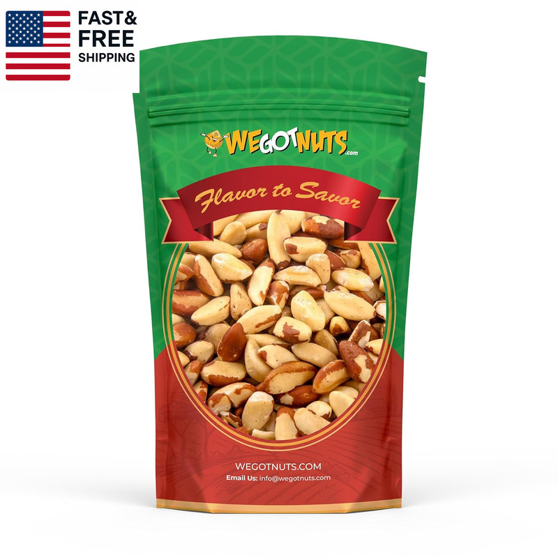 , Roasted Salted Whole Brazil Nuts, 2 Lbs, Packed Fresh in a Resealable Bag, Glu gallery