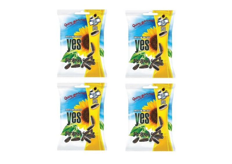 4x Yes Striped Roasted Sunflower Seeds With Salt 150g