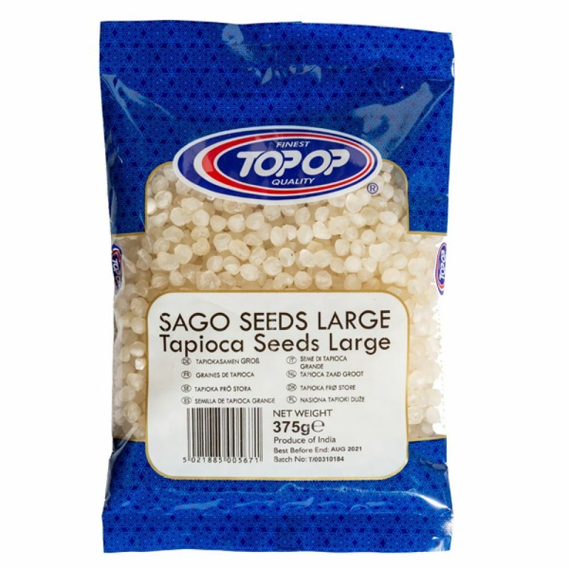 Top Op – Sago Seeds Large – (large tapioca seeds) – 375g – (pack of 3)