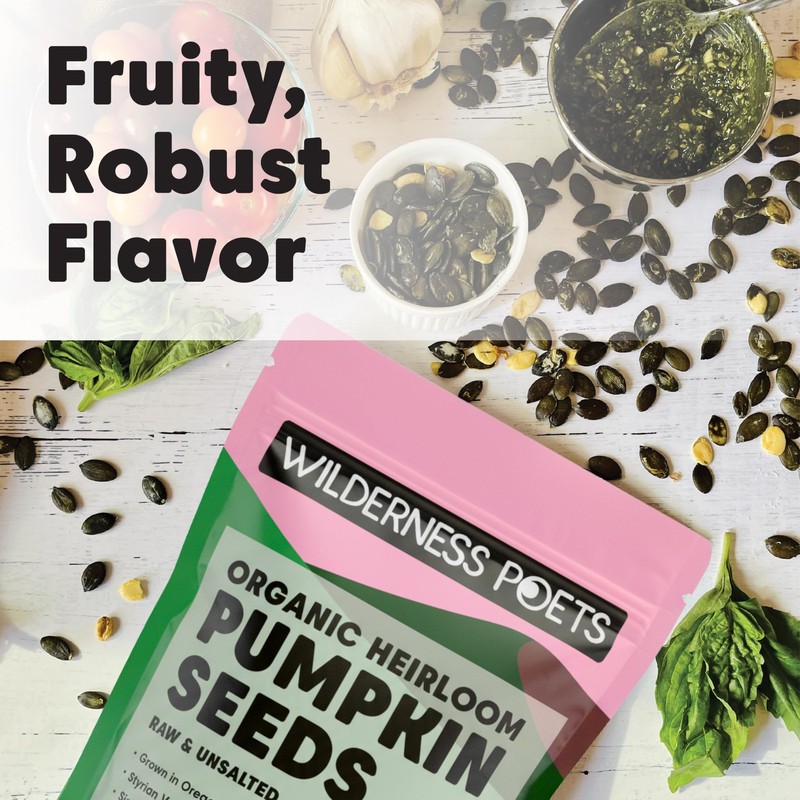 Wilderness Poets, Organic Heirloom Pumpkin Seeds Styrian Variety, No Shells,... gallery