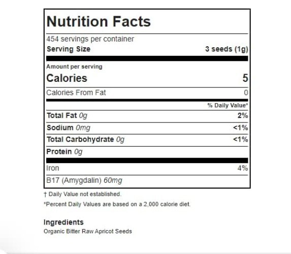 Organic Bitter Raw Apricot Seeds - Raw, Bitter, , Gluten-free, GMO-free 32 oz gallery