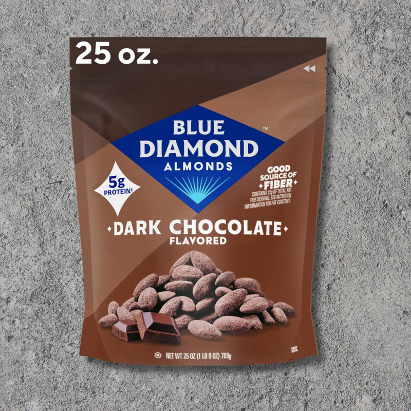 Oven Roasted Dark Chocolate Flavored Almonds, 25 oz New
