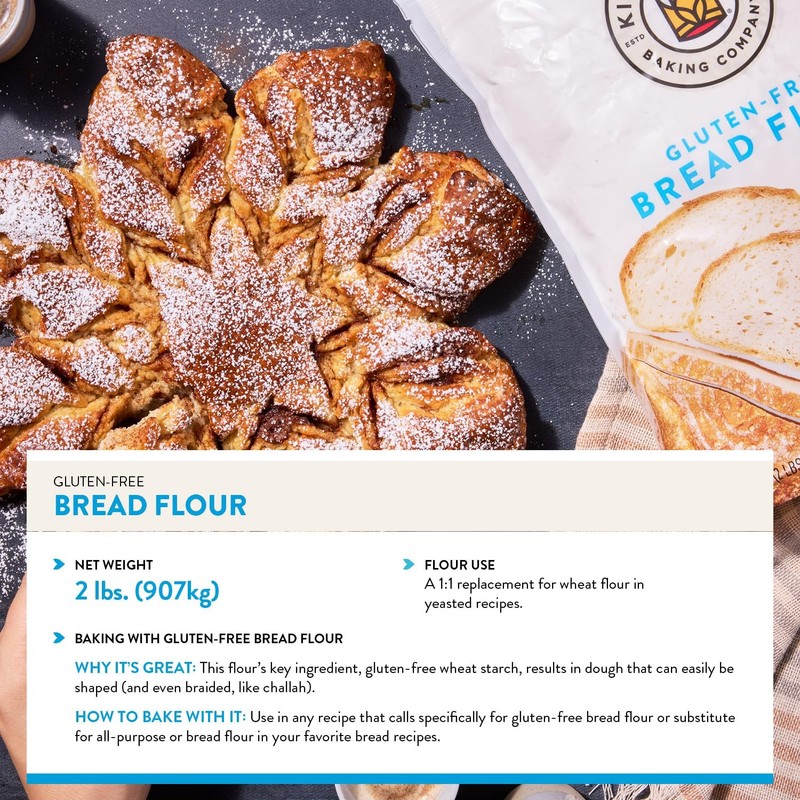 King Arthur GlutenFree Bread Flour, 11 Replacement for Yeasted Recipes, 2 lb ... gallery