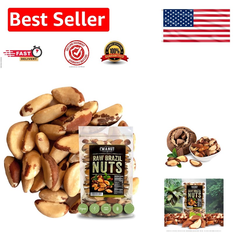 Nutritious 8oz Resealable Raw Brazil Nuts - Wild Harvested & Allergen-Free