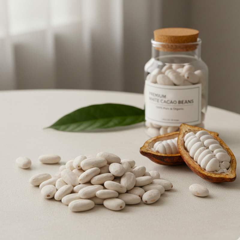 Raw Whole White Cocoa Beans | Natural Product | Cocoa Beans | Superfood for R... gallery