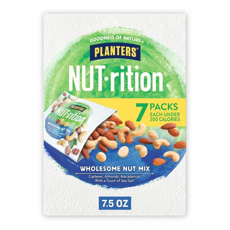 NUT-RITION Wholesome Nut Mix, Mixed Nuts, Plant Based Protein, 7 Count Box gallery