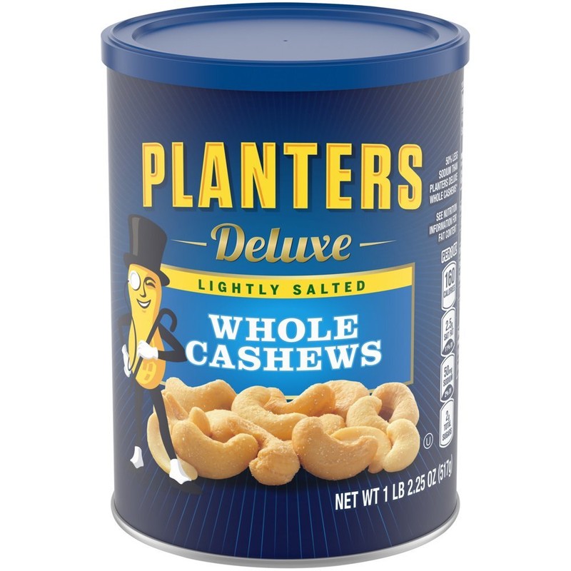 Planters Deluxe Lightly Salted Whole Cashews, 18.25 oz Canister gallery