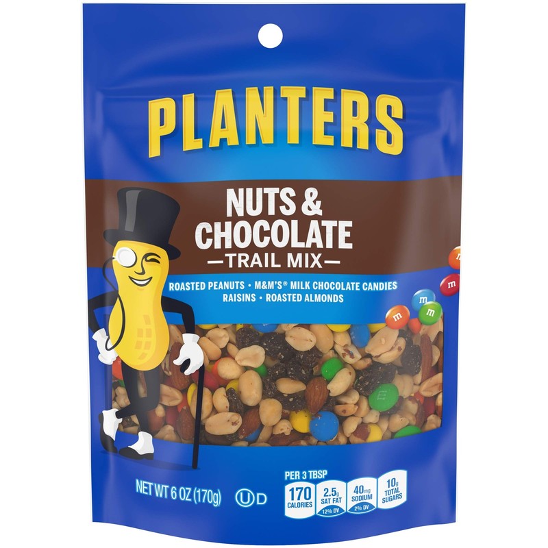 Planters 6 Ounce Snack Mix Nuts Chocolate M M S Pack Of 12 Bags