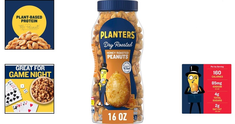 Deliciously Crunchy Honey Roasted Peanuts - 16oz Jar for Anytime Snacking gallery