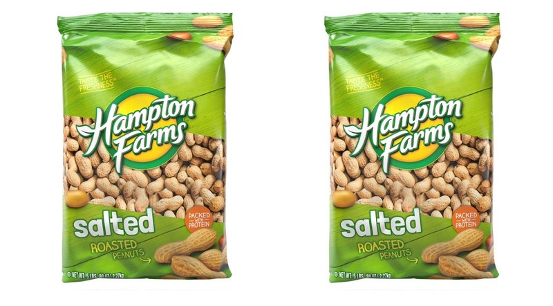 1 PACK Hampton Farms Salted In-Shell Peanuts (10 lbs/Bag) Fast Shipping 2 Pack