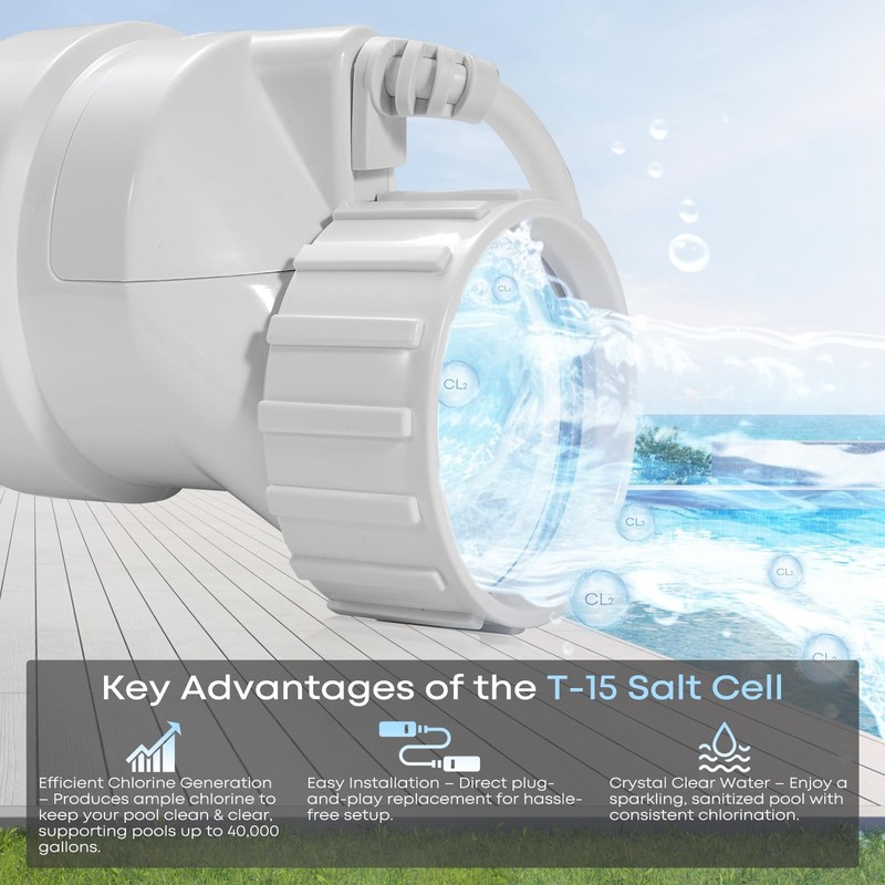 Salt Cell T-15 Hayward Cell T15 Pool Chlorinator System with AquaRite, AquaTr... gallery