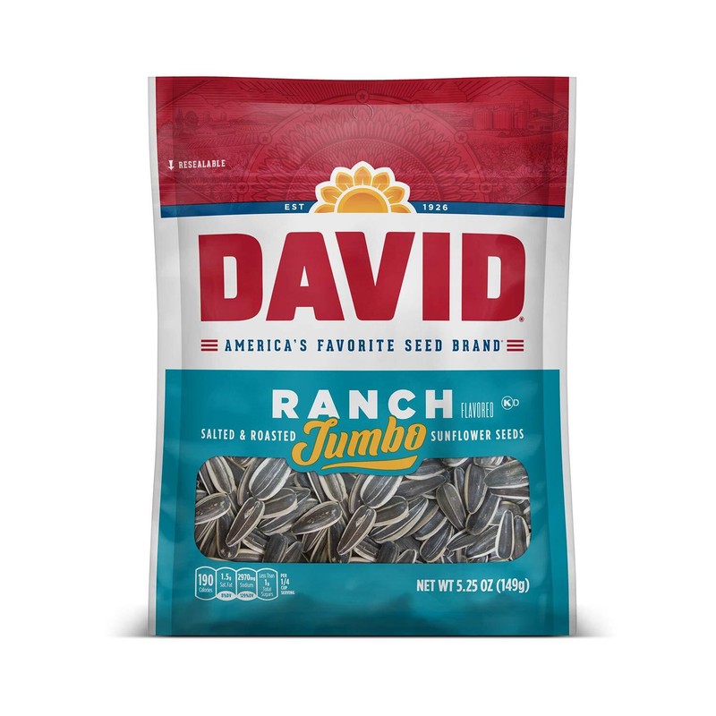 David Jumbo Ranch Sunflower Seeds, 5.25oz, 12ct
