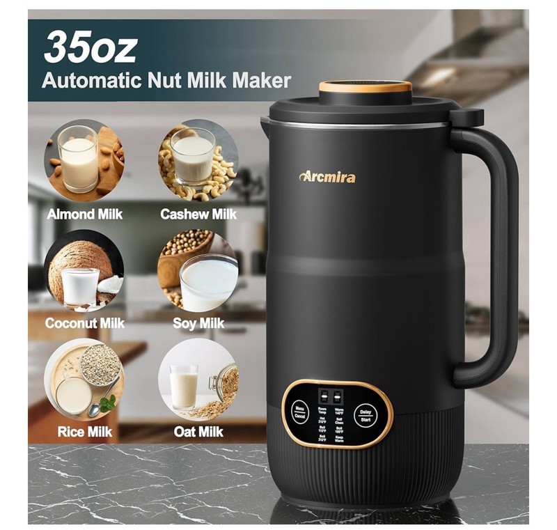 8 in 1 Nut Milk Maker, 8 Blade 35oz Homemade Almond, Oat, Coconut, Soy gallery