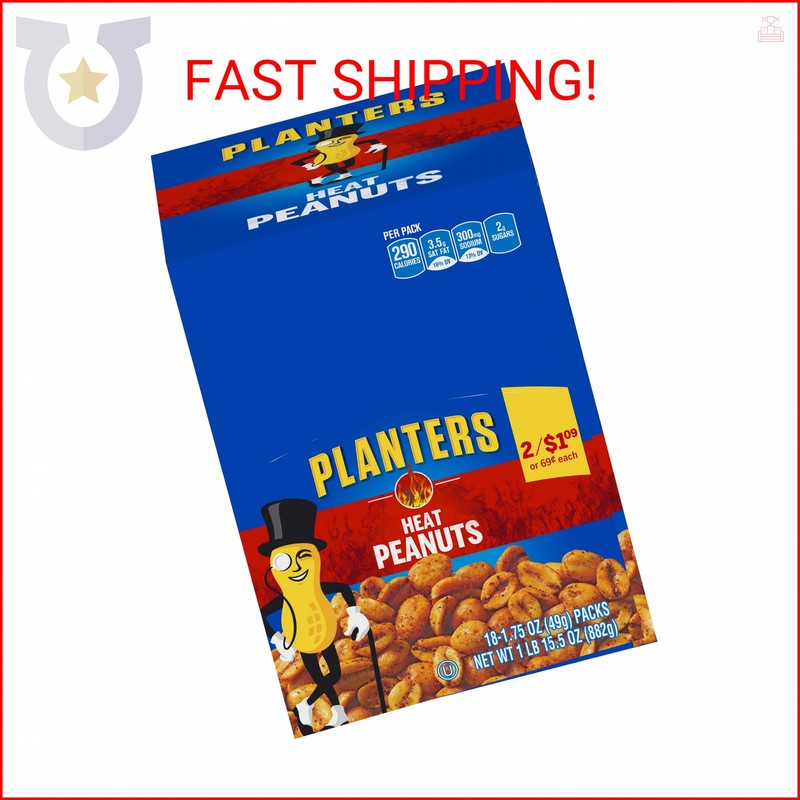 Planters Heat Peanuts, 1.75 Ounce (Pack of 18)