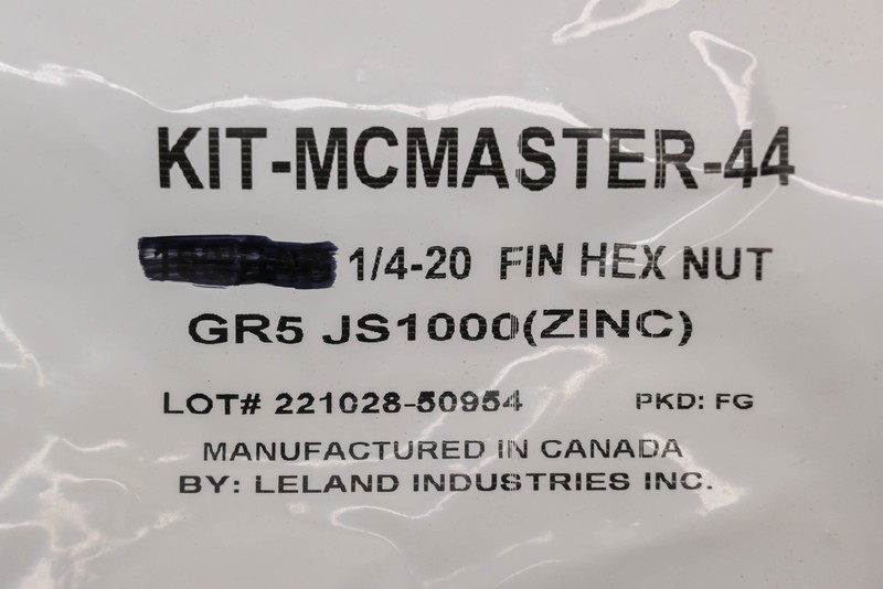 Mcmaster GR5 JS1000, JS1000 1/4"-20 Zinc Hex Nuts Qty 167 NOS gallery