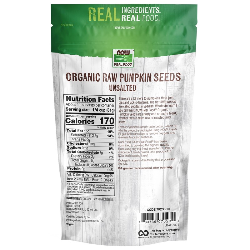 Organic Pumpkin Seeds Raw Unsalted Protein Iron Keto Snack 12oz gallery