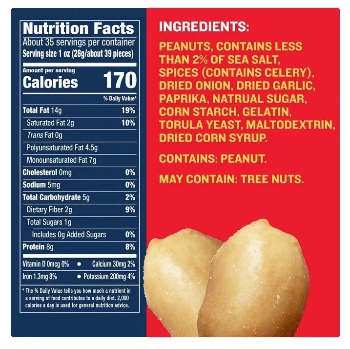 PLANTERS Lightly Salted Dry Roasted Peanuts, Party Snacks, Plant-Based Protein, gallery