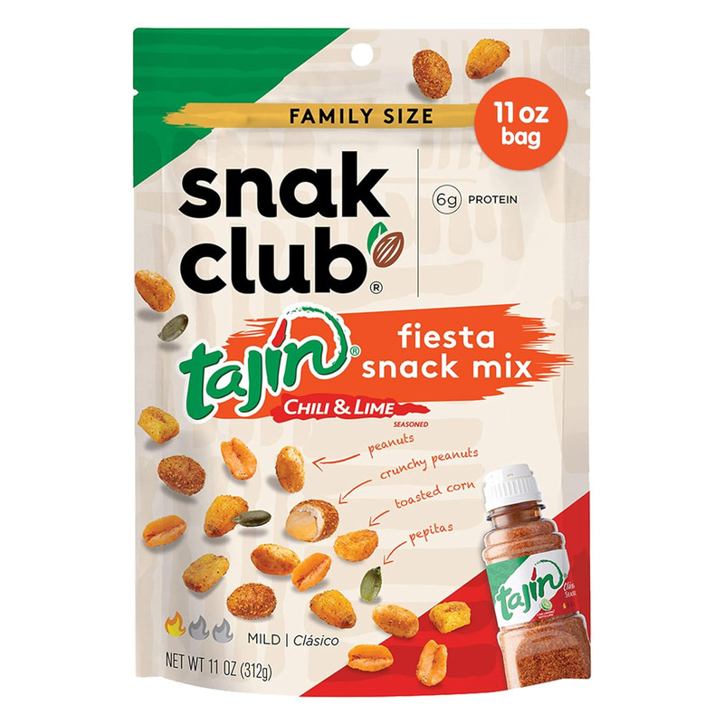 Tajin Fiesta Snack Mix, Peanuts, Crunchy Peanuts, Toasted Corn, and Pepitas with