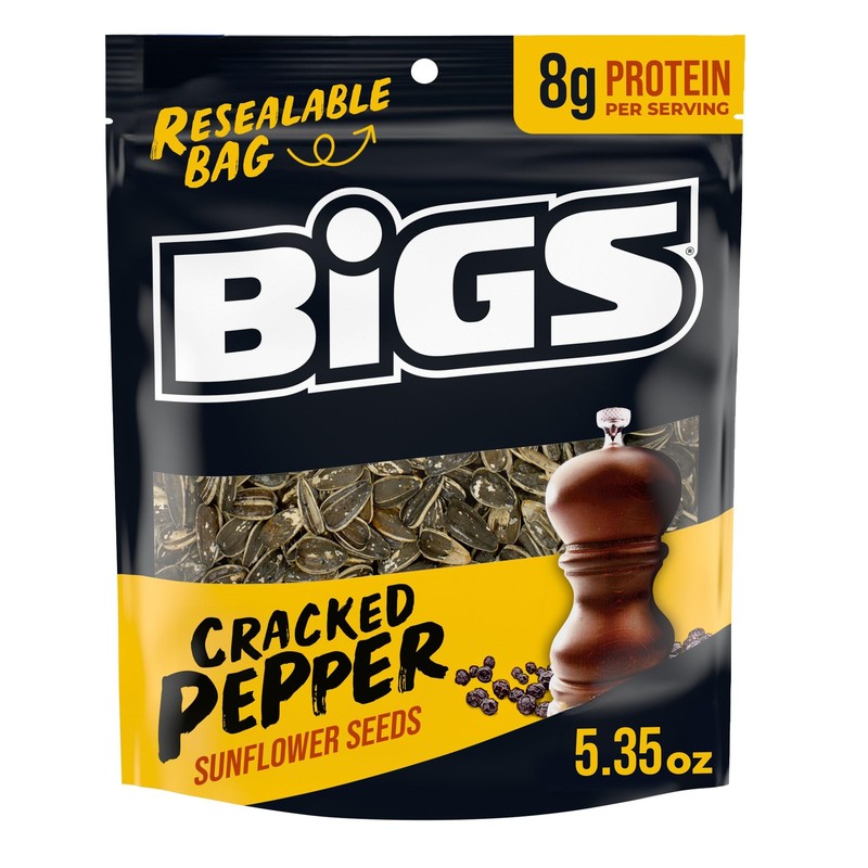BIGS Sunflower Seeds, Cracked Pepper Flavor, 5.35 oz.