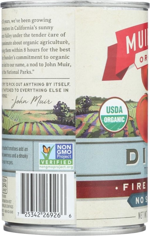 Muir Glen Organic Diced Fire Roasted Tomato No Salt 14.5 Ounce (Pack of 12) gallery