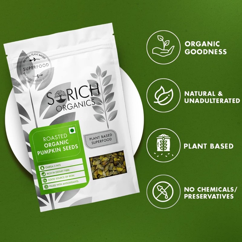 Sorich Organics Roasted Pumpkin Seeds 200gm gallery