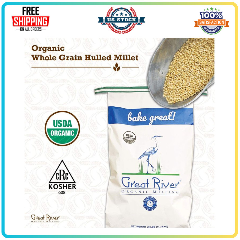 Whole Grain, Hulled Millet, Ancient Grain, Organic, 25-Pounds (Pack of 1) gallery