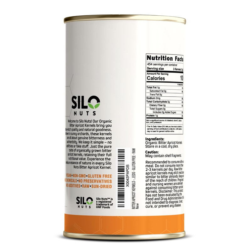 Organic Bitter Apricot Kernels - 16 Oz USDA Certified Organic Bitter Apricot See gallery